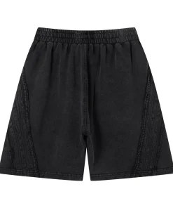 Alternative view of Unisex Washed Raw Edge Shorts