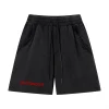 Unisex Washed Raw Edge Shorts